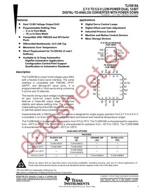 TLV5618ACP datasheet  